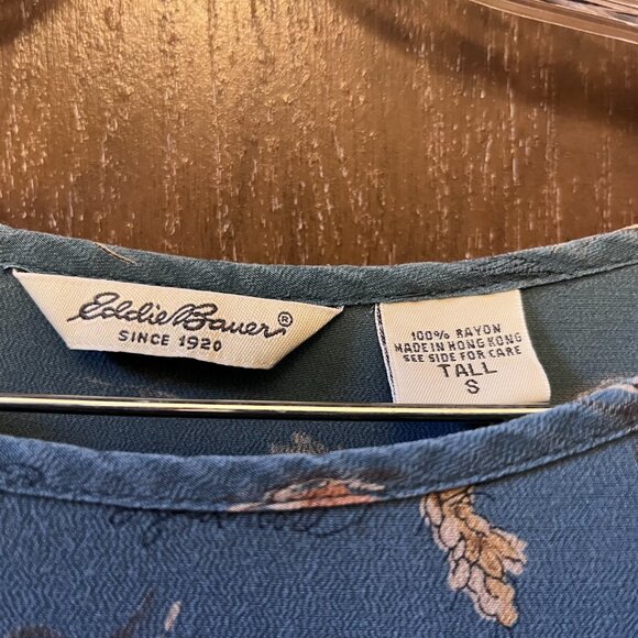 Eddie Bauer short sleeve blue maxi dress size S tall - Picture 2 of 5